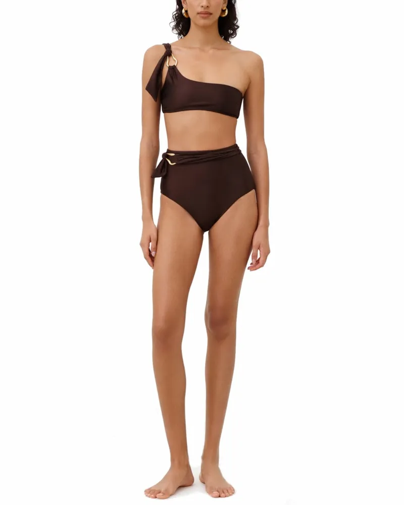 Zimmermann Ascension Bikini Top — Brown Brown