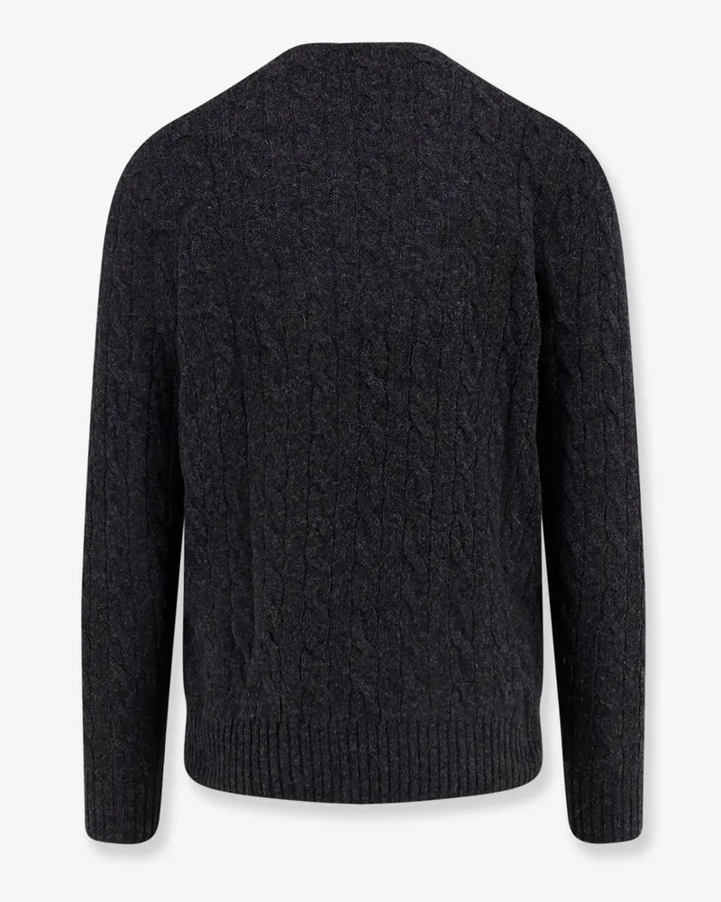 Ralph Lauren Men's Cable-Knit Wool-Cashmere Sweater Grey Gray