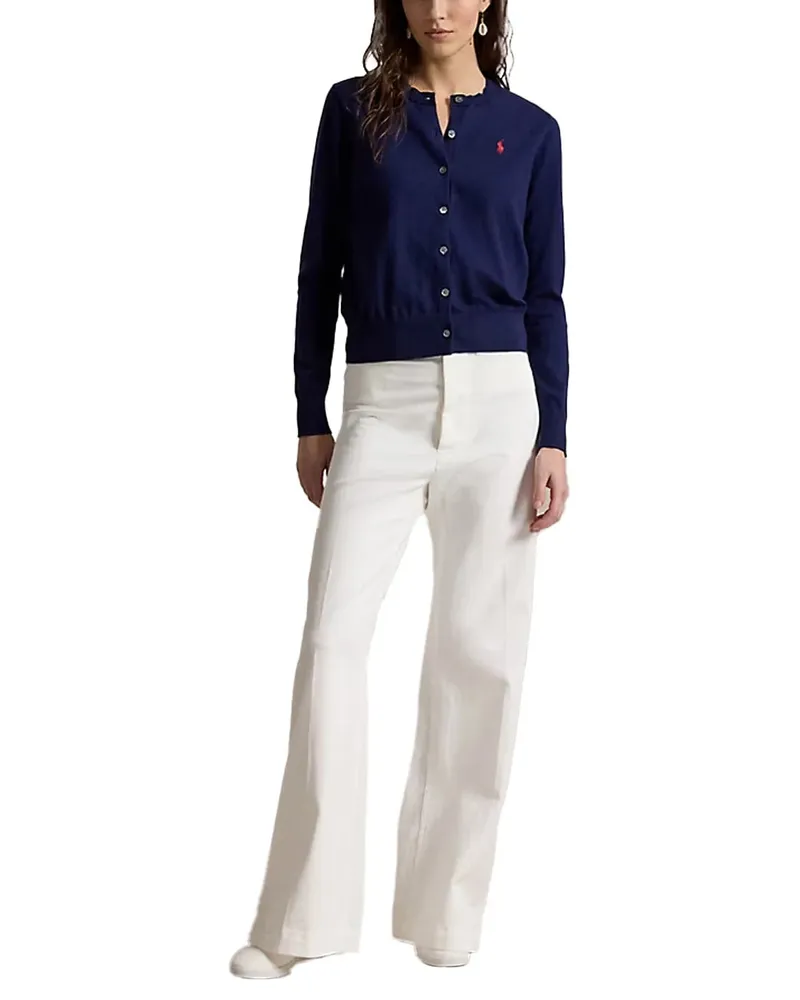 Ralph Lauren Embroidered Pony Cardigan — Navy Navy