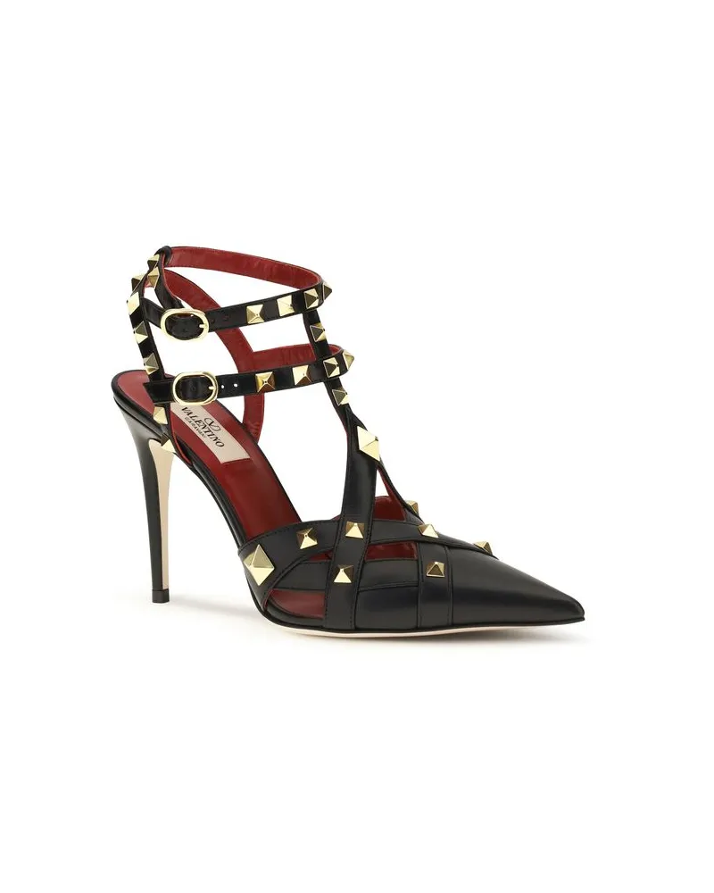 Valentino Garavani Women's Studdy Pump Black Goatskin Black