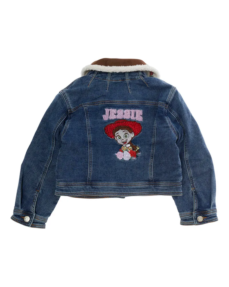 Monnalisa Girls' Denim Jacket Blue Coat Blue