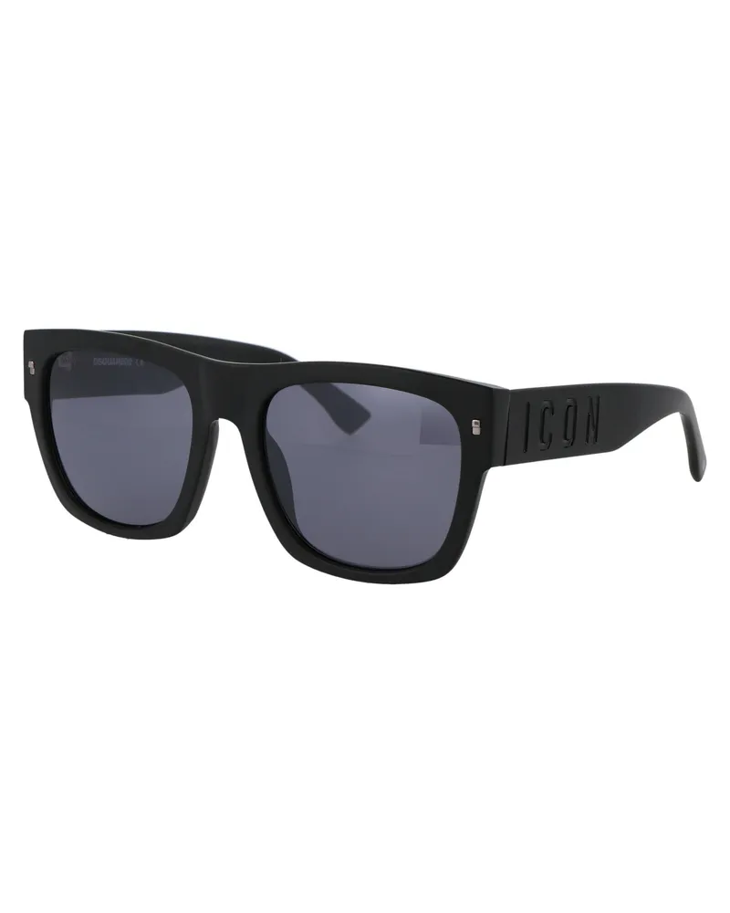 Dsquared2 Men's Sunglasses Icon0004-S Matte Black Acetate Black
