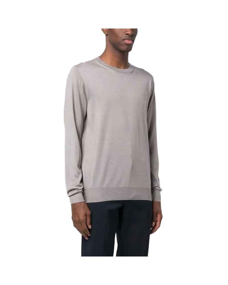 Fedeli Women's Crew-Neck Cashmere-Silk Jumper Ss23 M Grey