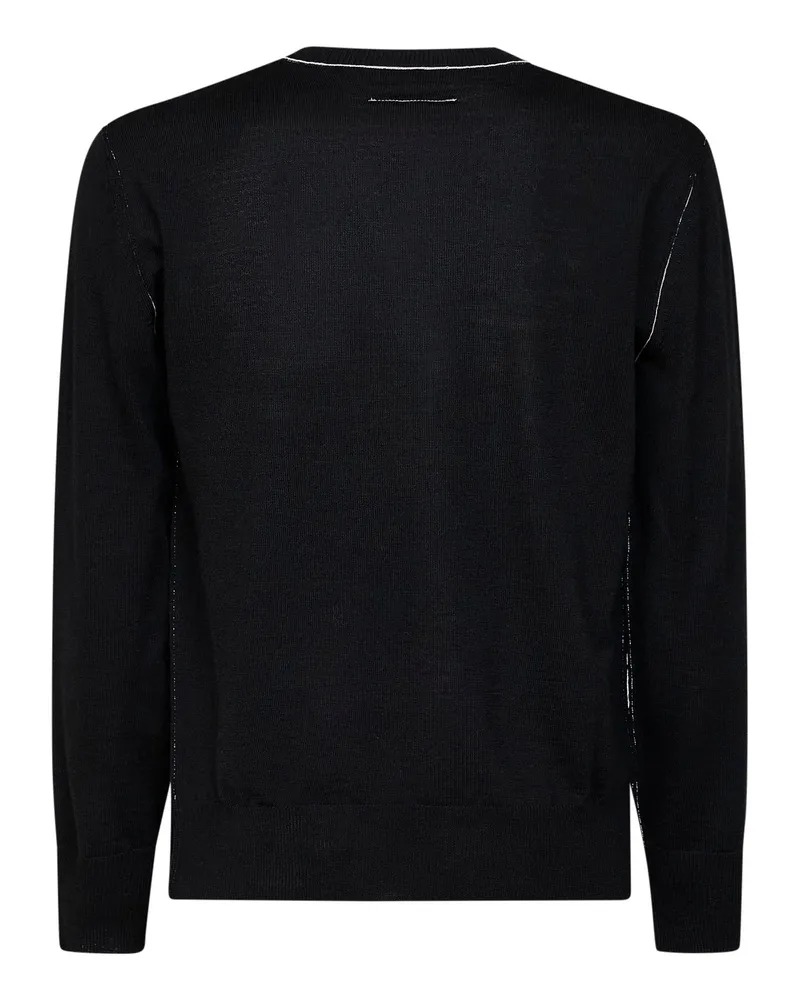 Maison Margiela Virgin Wool Blend Sweater — Black Black