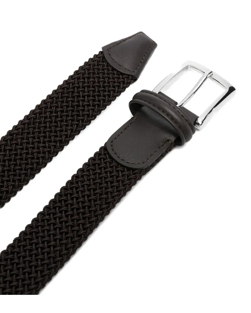 Kiton Women's Braided Belt Aw25 M Black