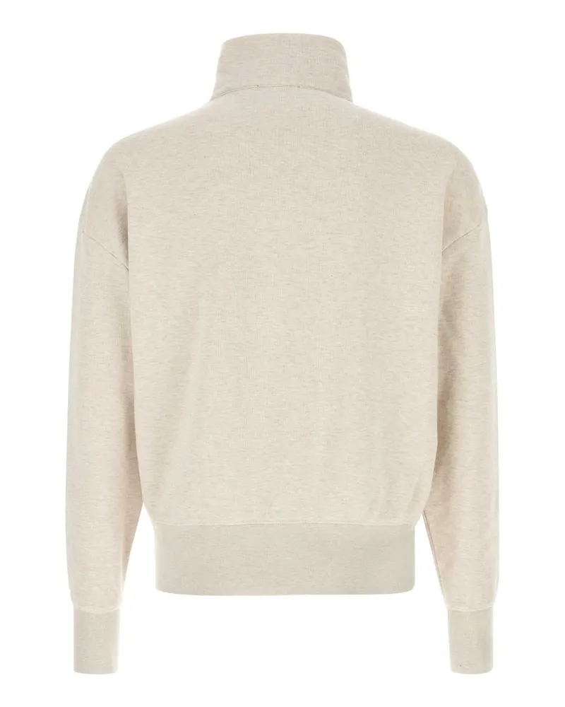 Prada Men's Melange Sand Cotton Sweatshirt Naturale Felpe Beige