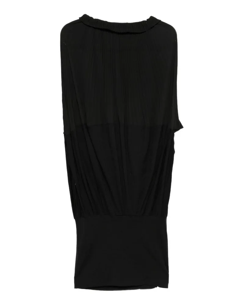 Junya Watanabe Pleated Ruffled Tank Top — Black Black