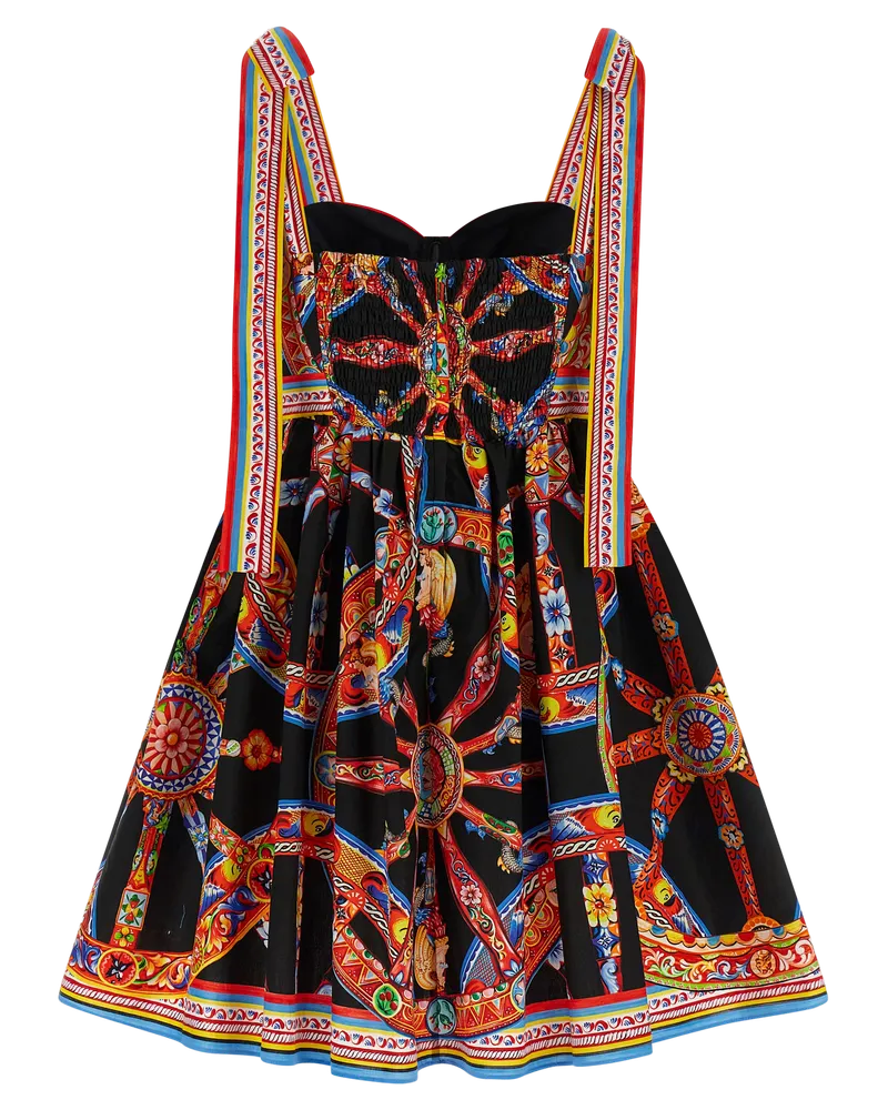 Dolce & Gabbana Women's Multicolor Cotton Short Dress Multicolor