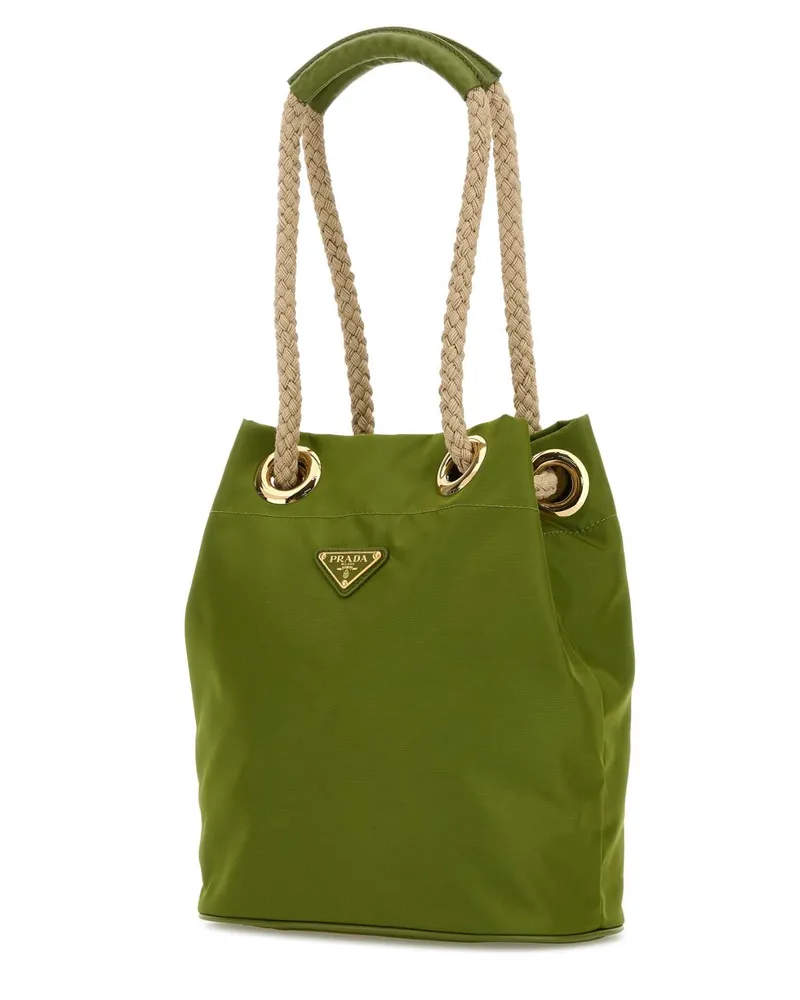 Prada Women's Green Re-Nylon  Mariner Bucket Bag Edera Recycledpolyamide-Calfleather Borse A Secchiello Green