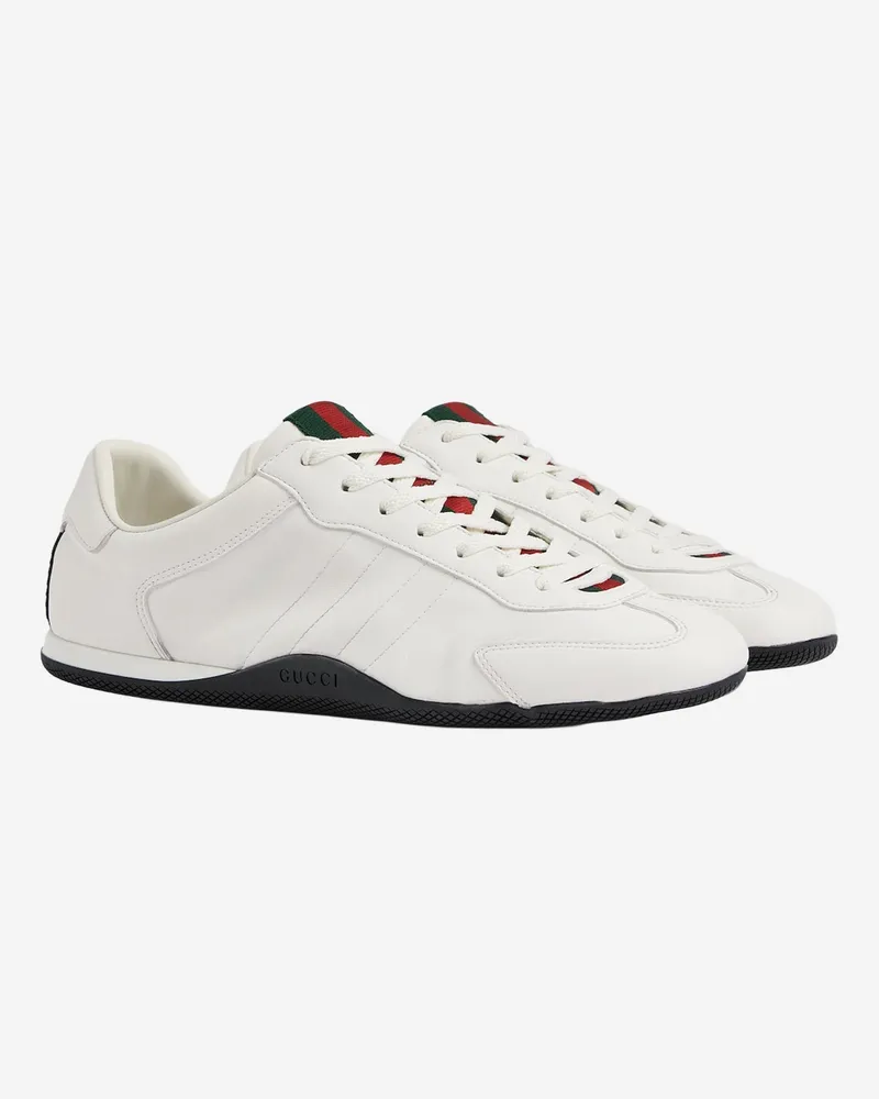 Gucci Men's Leather Shift Sneakers White Trainers White