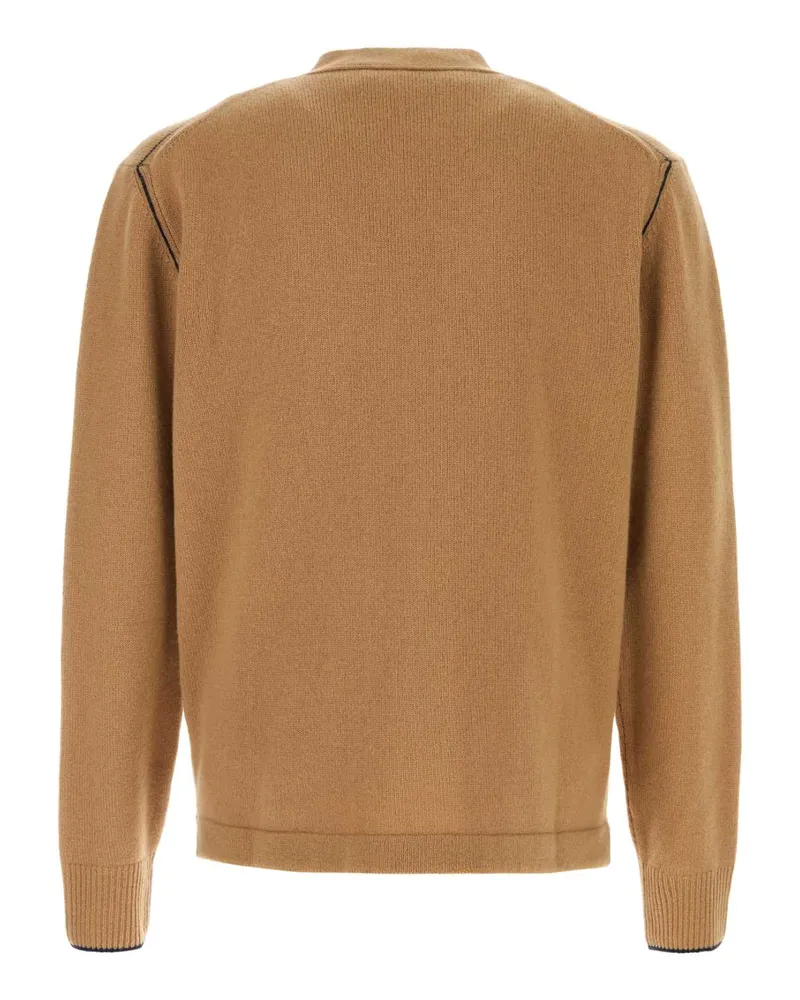 Vivienne Westwood Men's Camel Wool Blend Alex Cardigan Maglie Sweater Camel