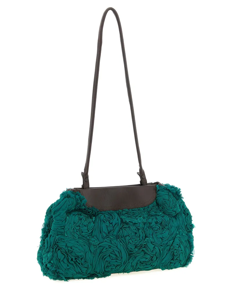 Dries van Noten Rose Clutch — Teal Teal