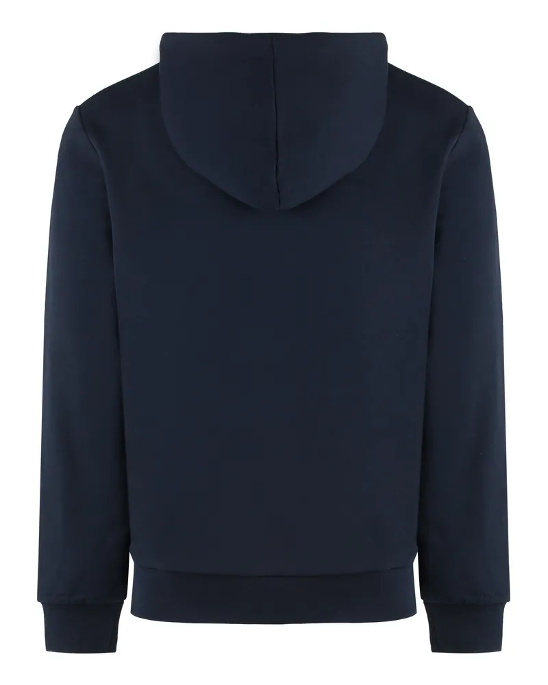 A.P.C. Men's Hoodie Standard Grand Vpc Dark Navy-Ecru Cotton Jumpers Navy/ecru Sweater Navy
