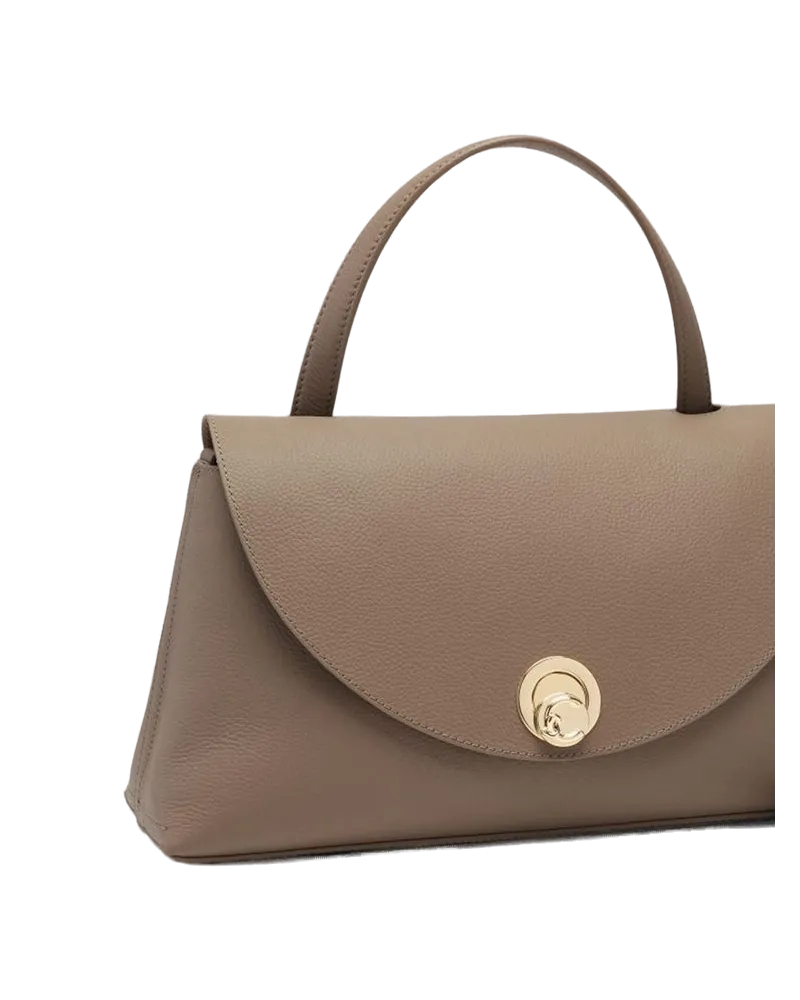 Coccinelle Nikla Top Handle Bag — Taupe Taupe