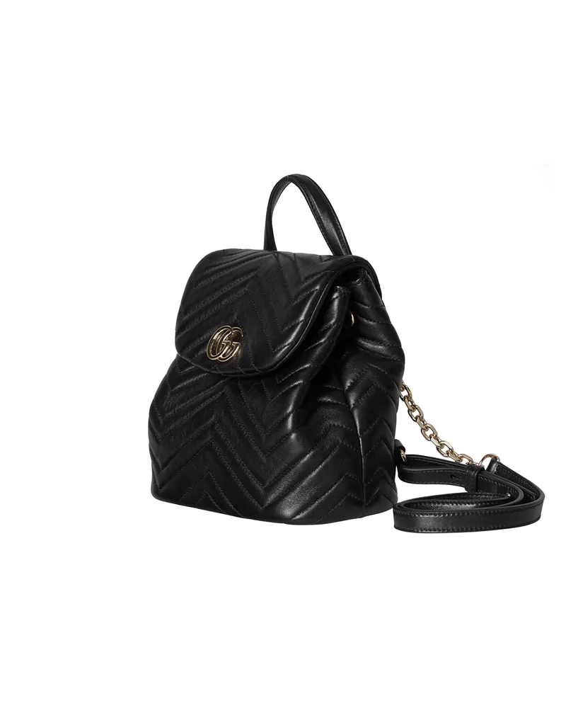 Gucci Women's Backpack Black Gg Marmont Lambskin Backpacks Black