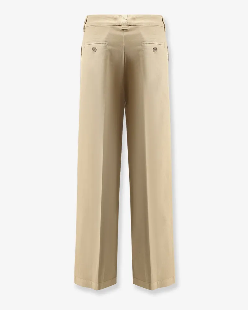 ASPESI Women's Trousers Cotton Green Beige