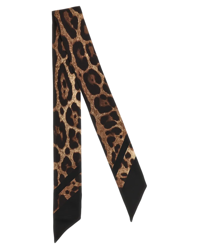 Dolce & Gabbana Women's Brown Silk Foulard Accessory Brown