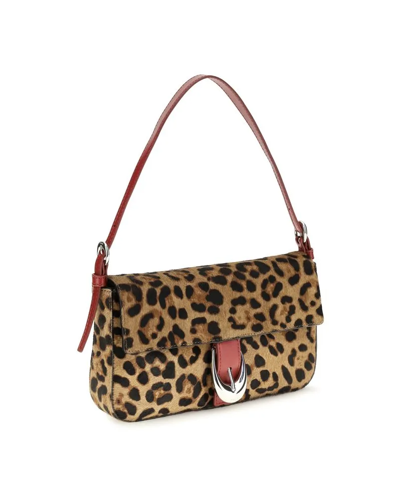 STAUD Women's Beige Calf Leather Bos Taurus Shoulder Bag Beige