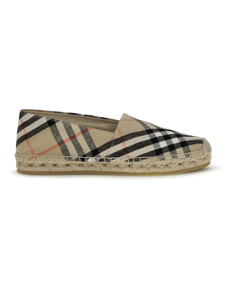 Burberry Women's Espadrilles Mews Check Sand Ip Upper: Cotton Sandal Beige