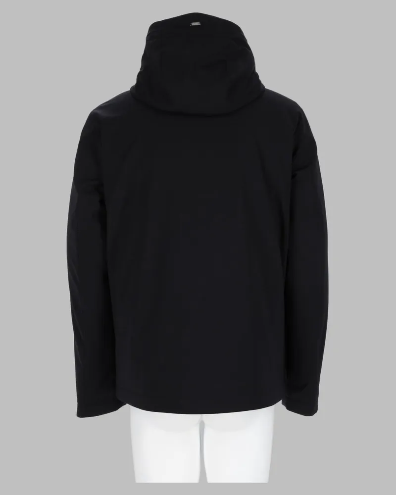 Herno Hooded Technical Jacket — Black Black