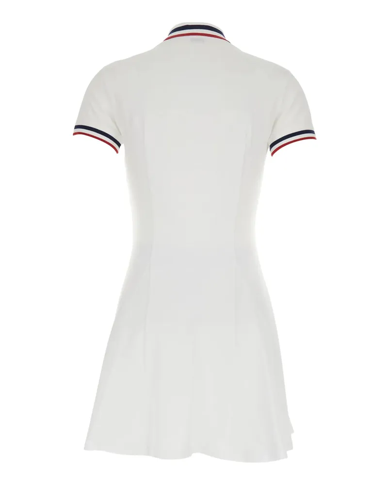 Brunello Cucinelli Women's Striped-Trim A-Line Mini Dress Ss26 W White
