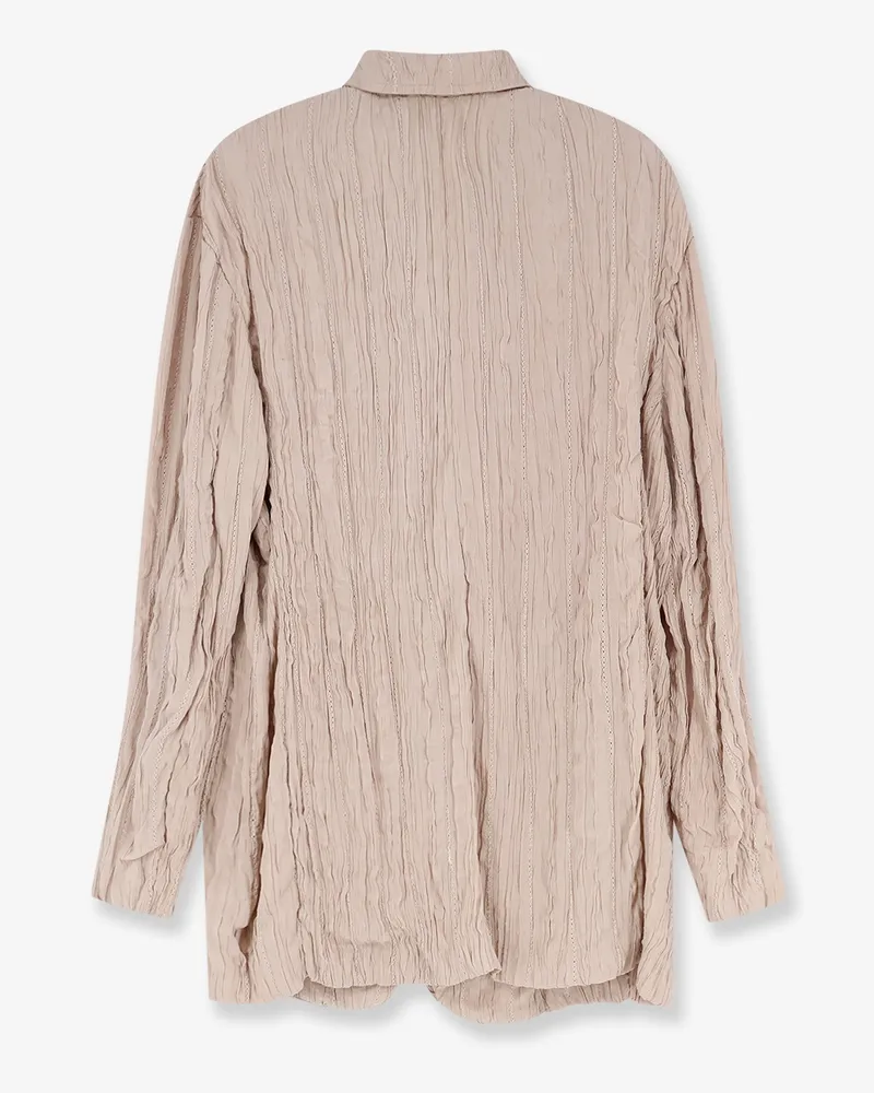 ALYSI Women's Blazer Wrinkled Viscose Beige Blazers Jacket Beige