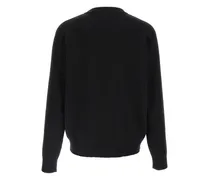 Logo-Striped Wool Sweatshirt — Black