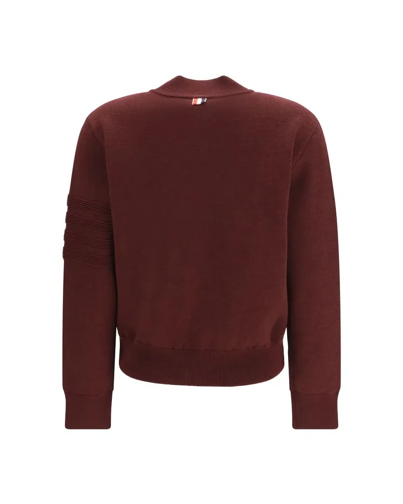 Thom Browne Ottoman Milano Bomber Jacket — Bordeaux Bordeaux