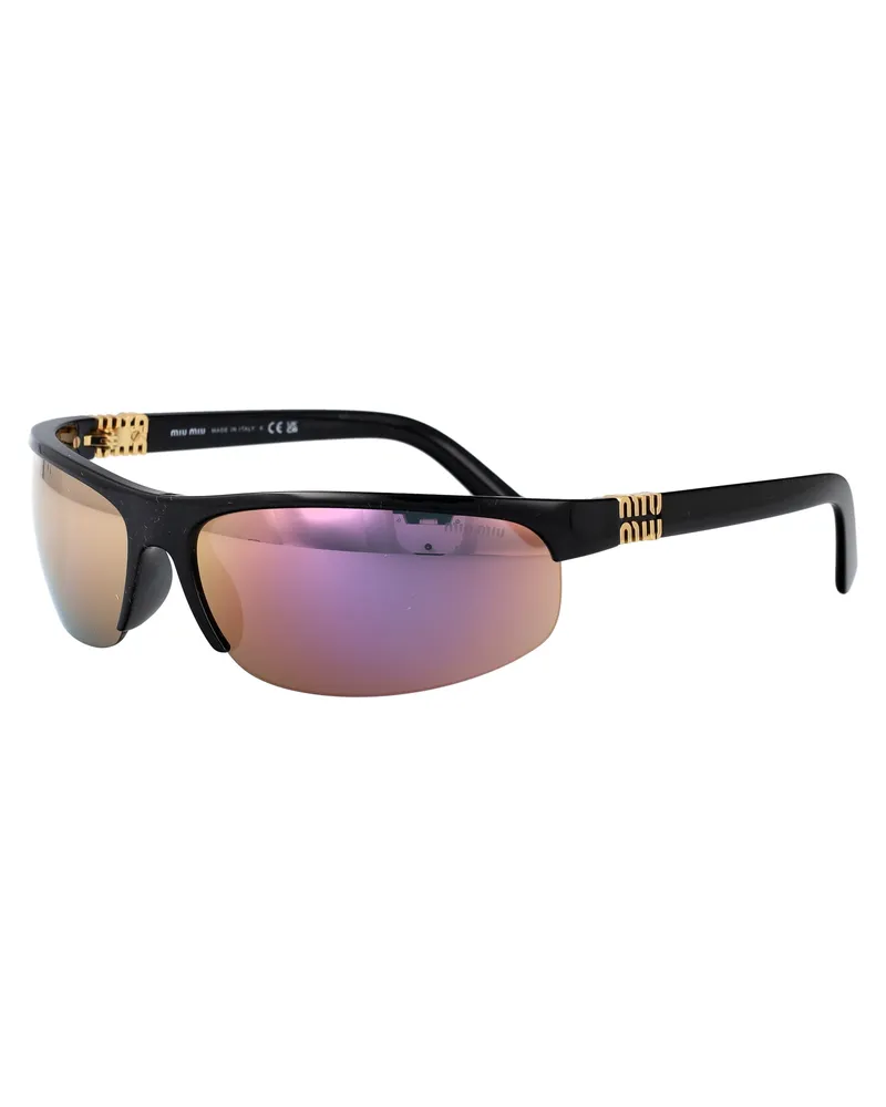 Miu Miu Women's Sunglasses Black Injected Black