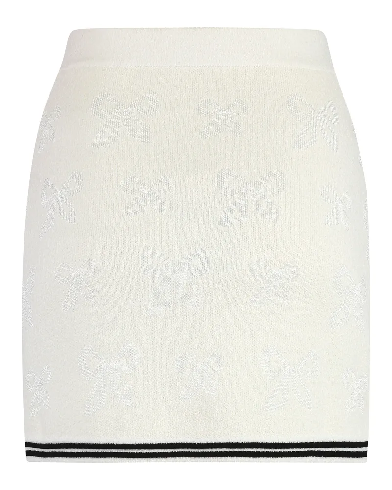 Self-Portrait Women's Knitted Mini Skirt Panna Polyamide Beige