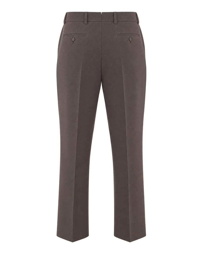Luigi Bianchi Mantova Tailored Wool Melange Trousers — Red Red