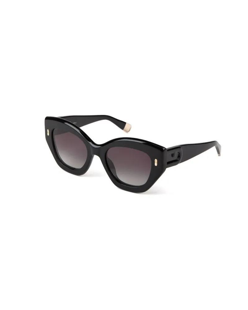 Furla Women's Sunglasses Glossy Black Acetate Black