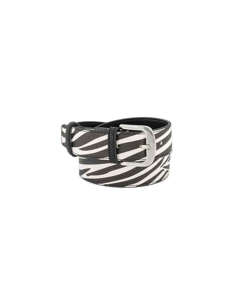 Liu Jo Women Belt Zebra Polyurethane Accessories Black