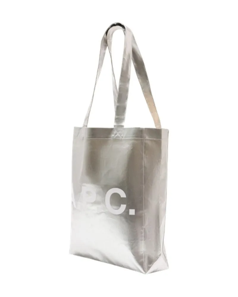 A.P.C. Women's Lou Shopper Bag -  Synthetic Silver Totes-Shopping-Bags Silver