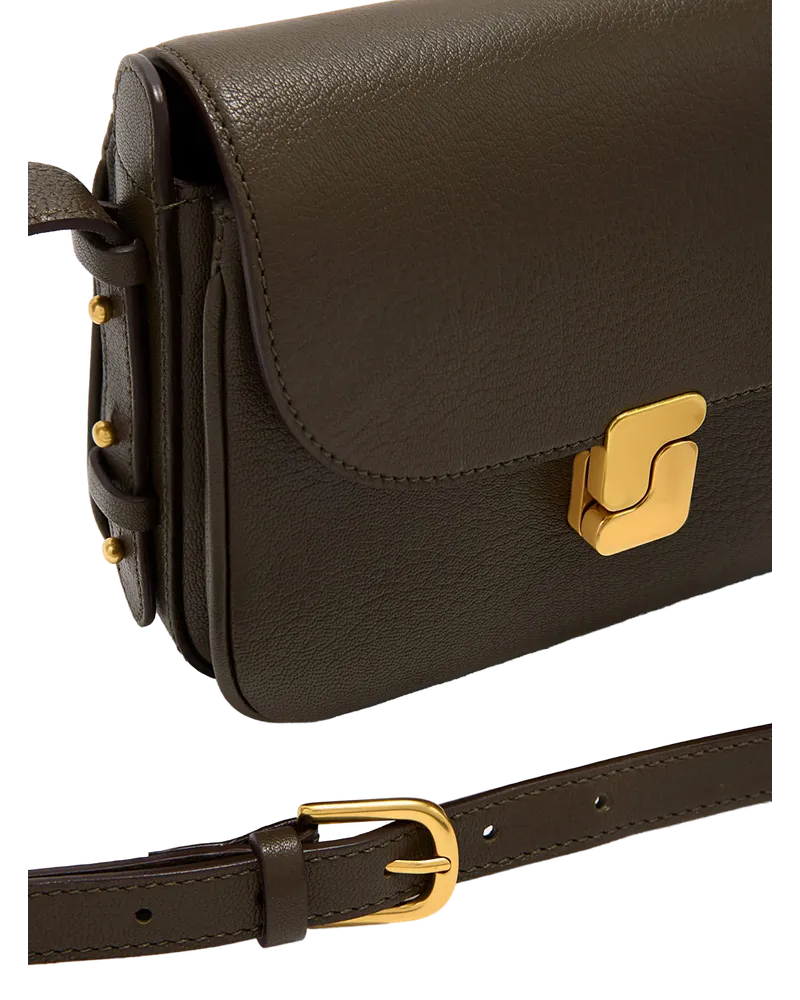 Soeur Bellissima Mini Leather Crossbody Bag — Green Green