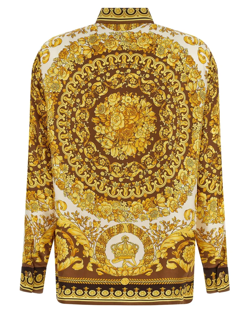 Versace Women's Gold Silk Blouse Gold