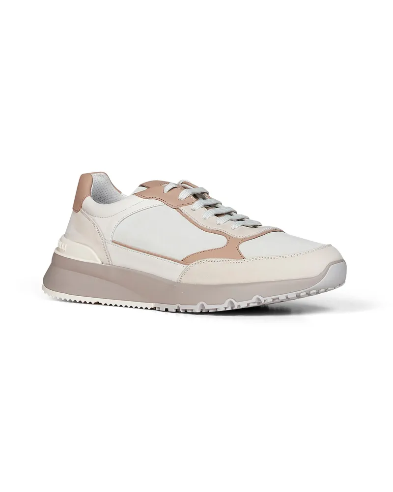 Brunello Cucinelli Nubuck and Suede Panelled Sneaker — Beige Beige