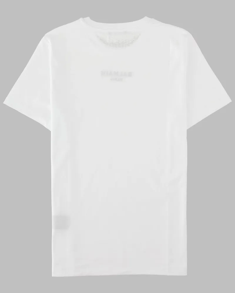 Balmain Embroidered Logo Cotton T-Shirt — White White