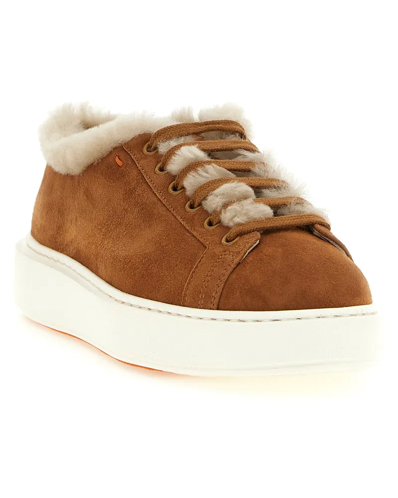 Santoni Cleanmount Sneaker — Cognac Cognac