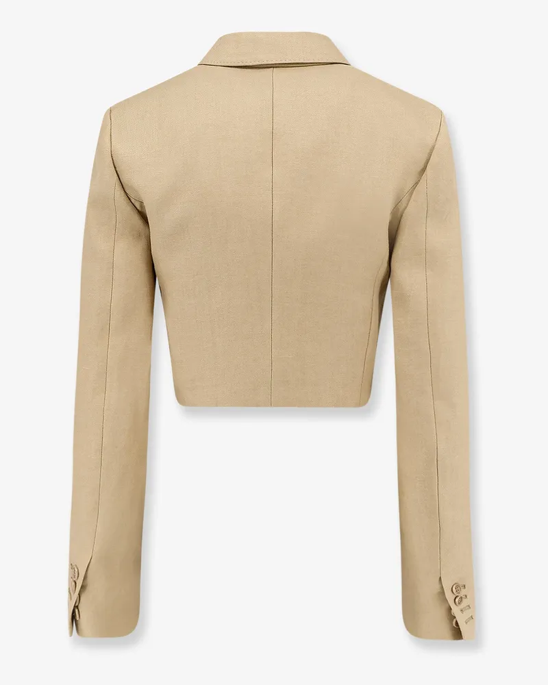 Max Mara Women's Blazer Mxsbuono Linen Beige Blazers Jacket Beige