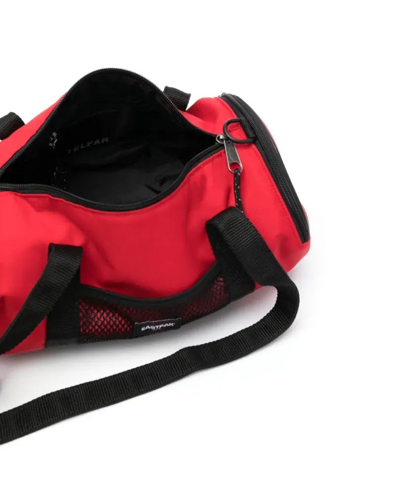 Eastpak Men's X Telfar Medium Duffle Logo Patch Shoulder Bag Red Red