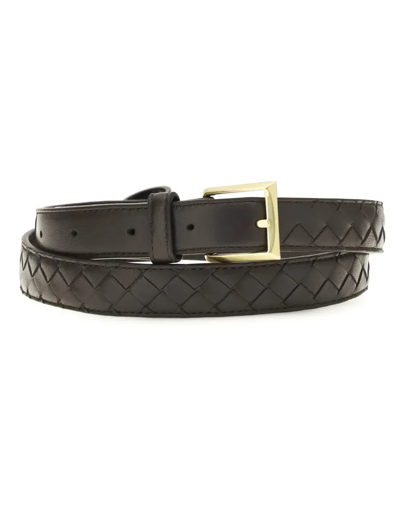 Bottega Veneta Women's Belt Intrecciato Espresso Leather Espresso-Brass Lamb Espresso/brass Espresso