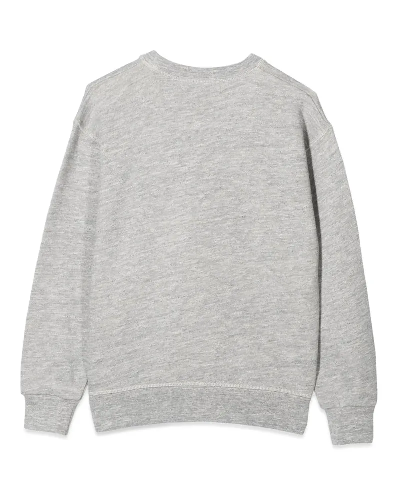 Dsquared2 Leaf Print Crewneck Sweatshirt — Gray Gray