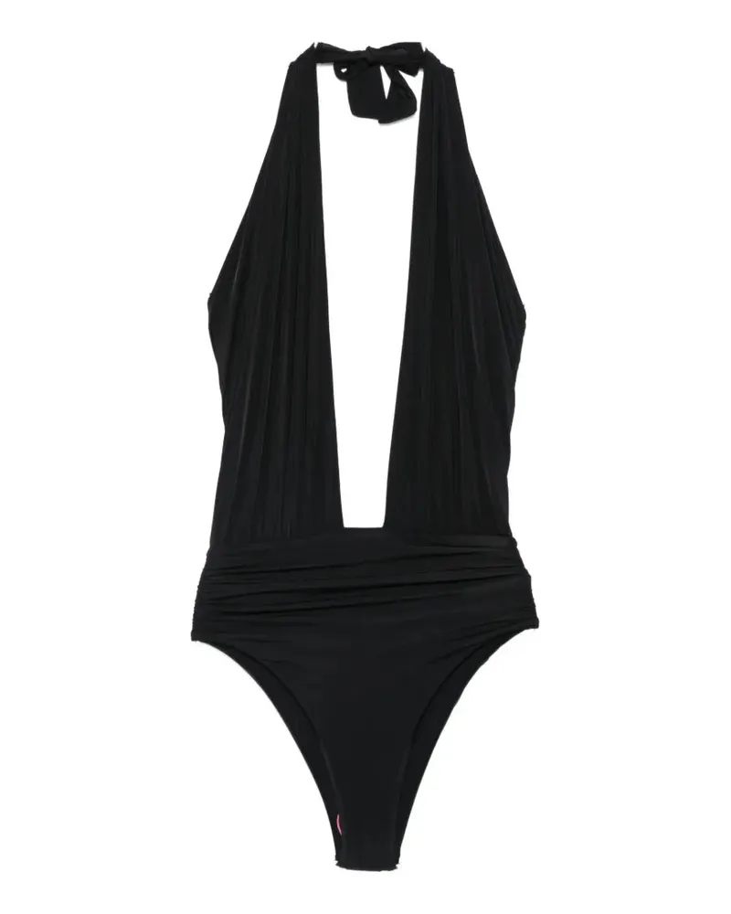 Balmain Women's Logo-Detail Swimsuit Ss26 W Black
