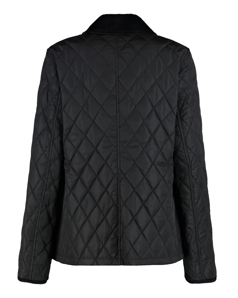 Burberry Women's Padded Nylon Jacket With Check Lining Black Polyamide Trench & Raincoats Black