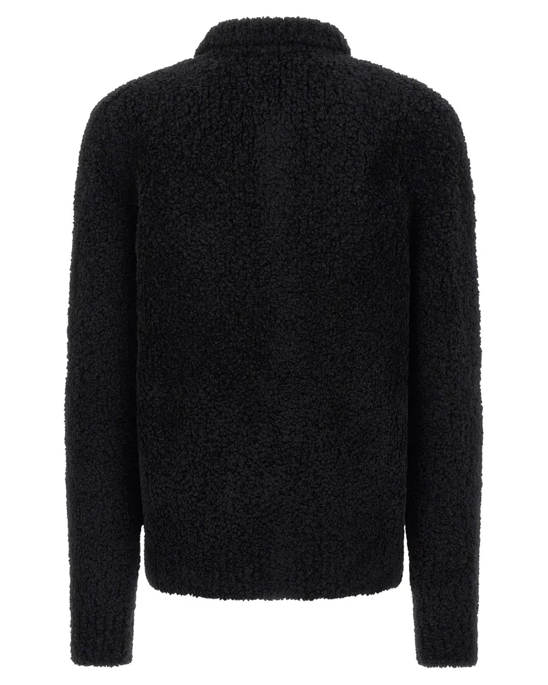 Dolce & Gabbana Alpaca and Virgin Wool Bouclé Cardigan — Black Black