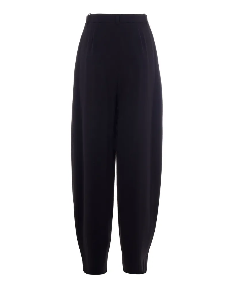Elisabetta Franchi Women's Trousers Lightweight Crepe Black Polyester Black