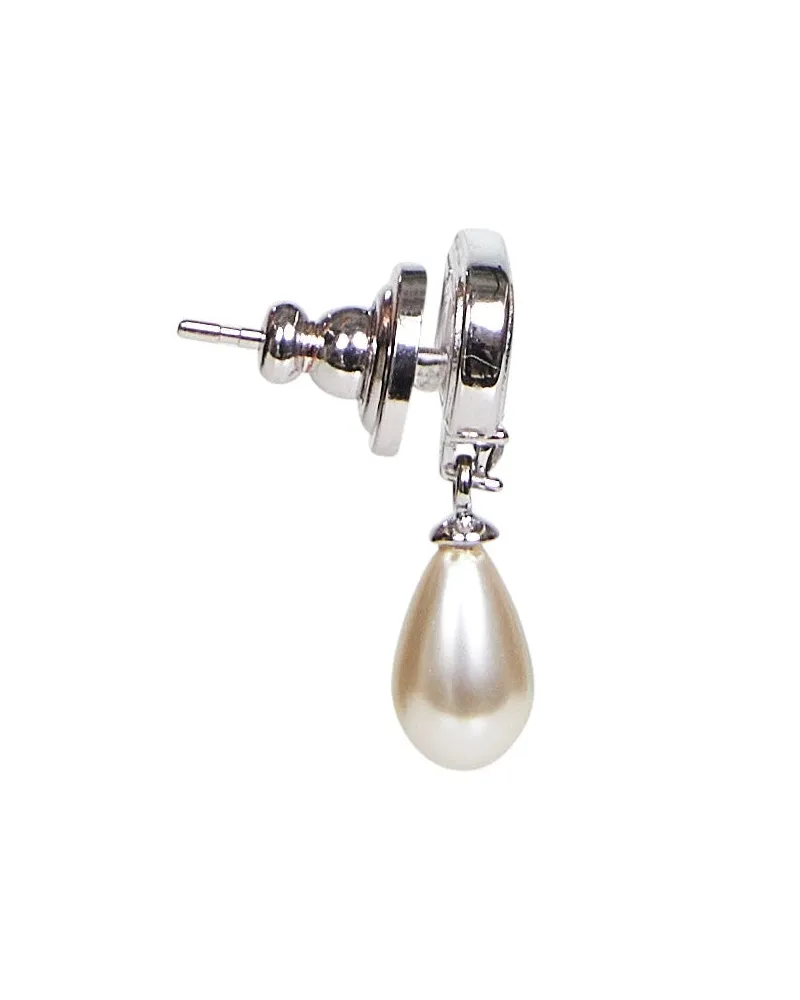 Valentino Garavani Women's Drop Earrings Ovalette Silver Crystal Silver