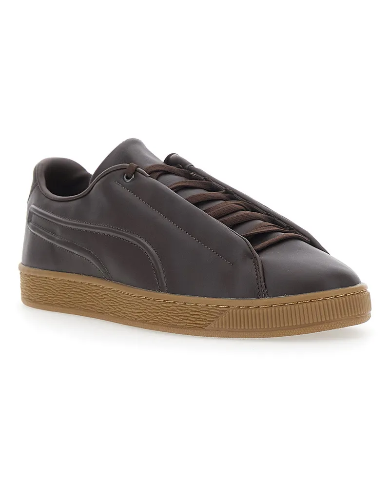 Puma Men's Sneakers Suede Modern Lth Brown And Rubber Trainers Brown