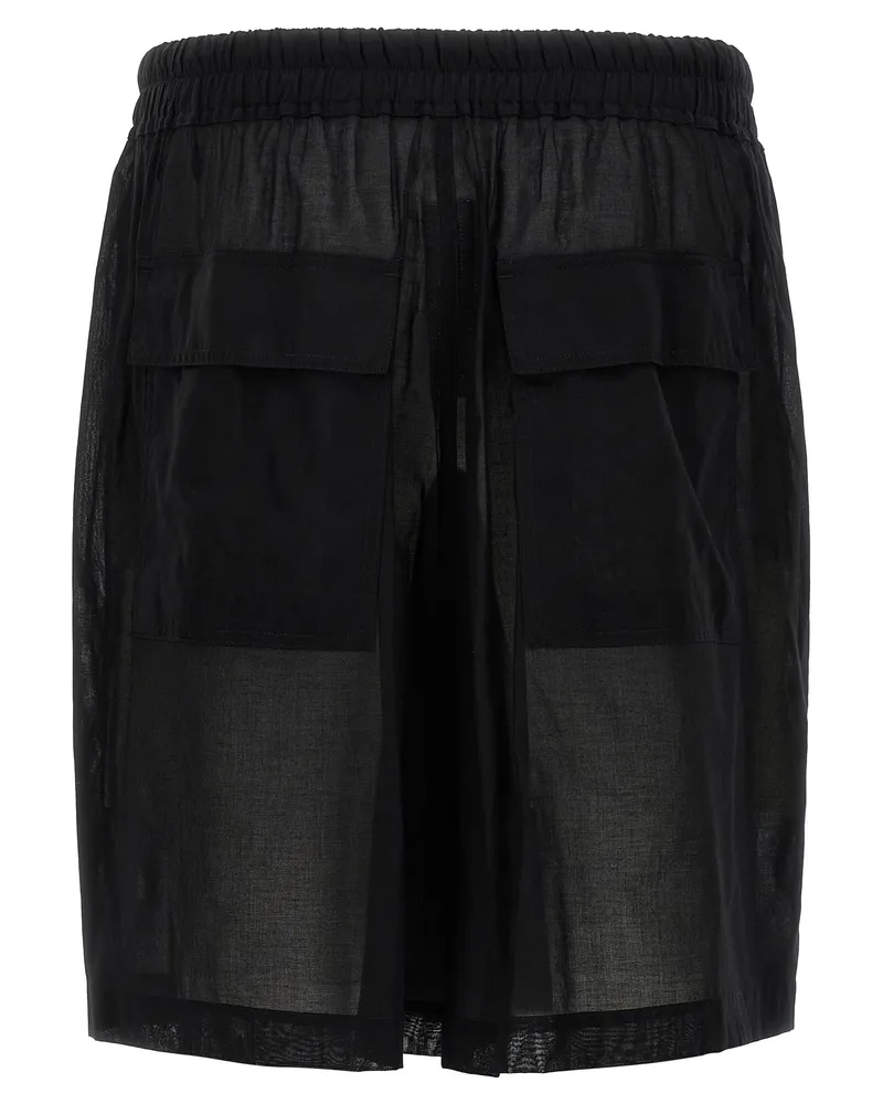 Rick Owens Men's Black Cotton Bermuda Shorts Black